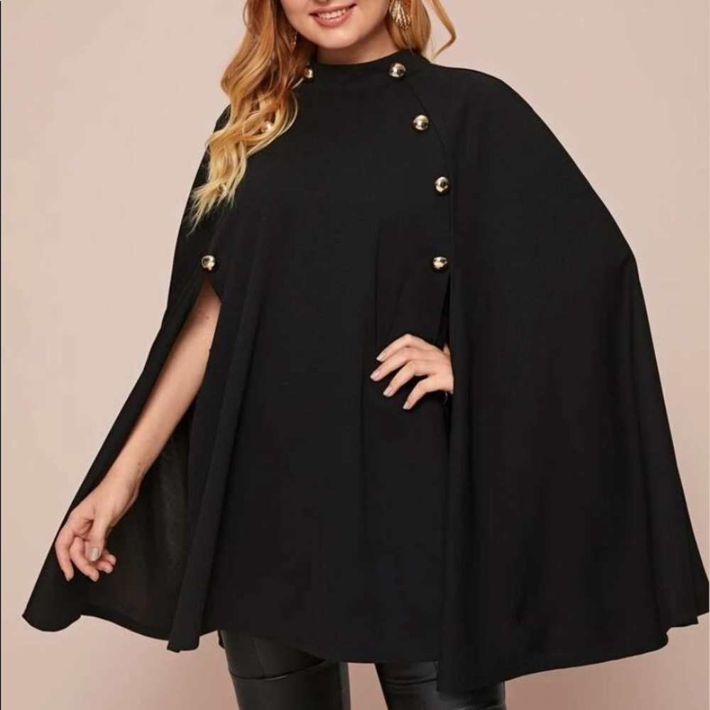 Beautiful and elegant cape coat oversized